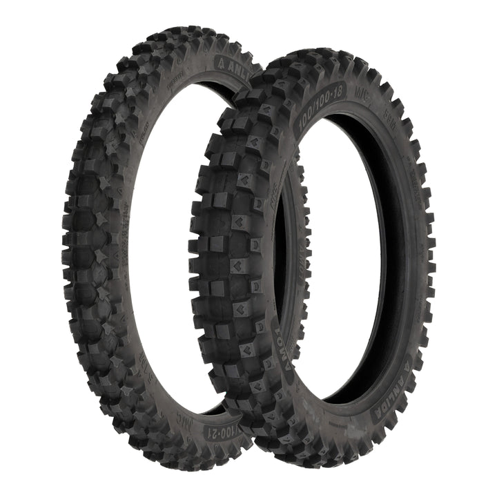 Anlida AM01 Tyre Set 80/100-21 Front & 100/100-18 Rear (NHS)