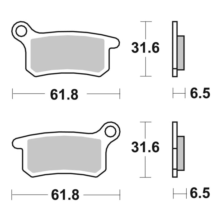 Brembo Upgrade Brake Pad Sinter Front 07GR69SX