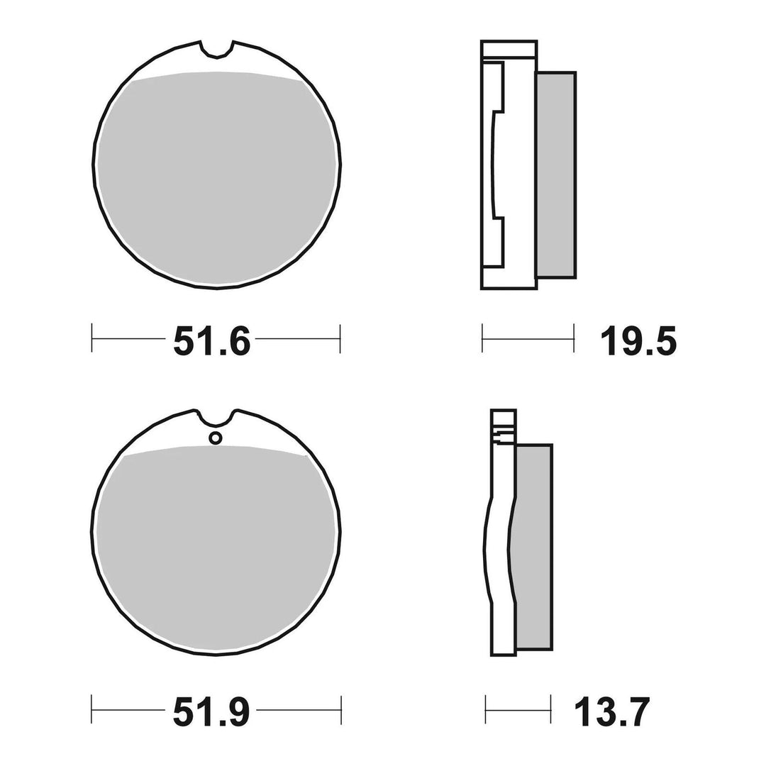 Brembo Prime Brake Pad Carbon Ceramic Front 07HO0130