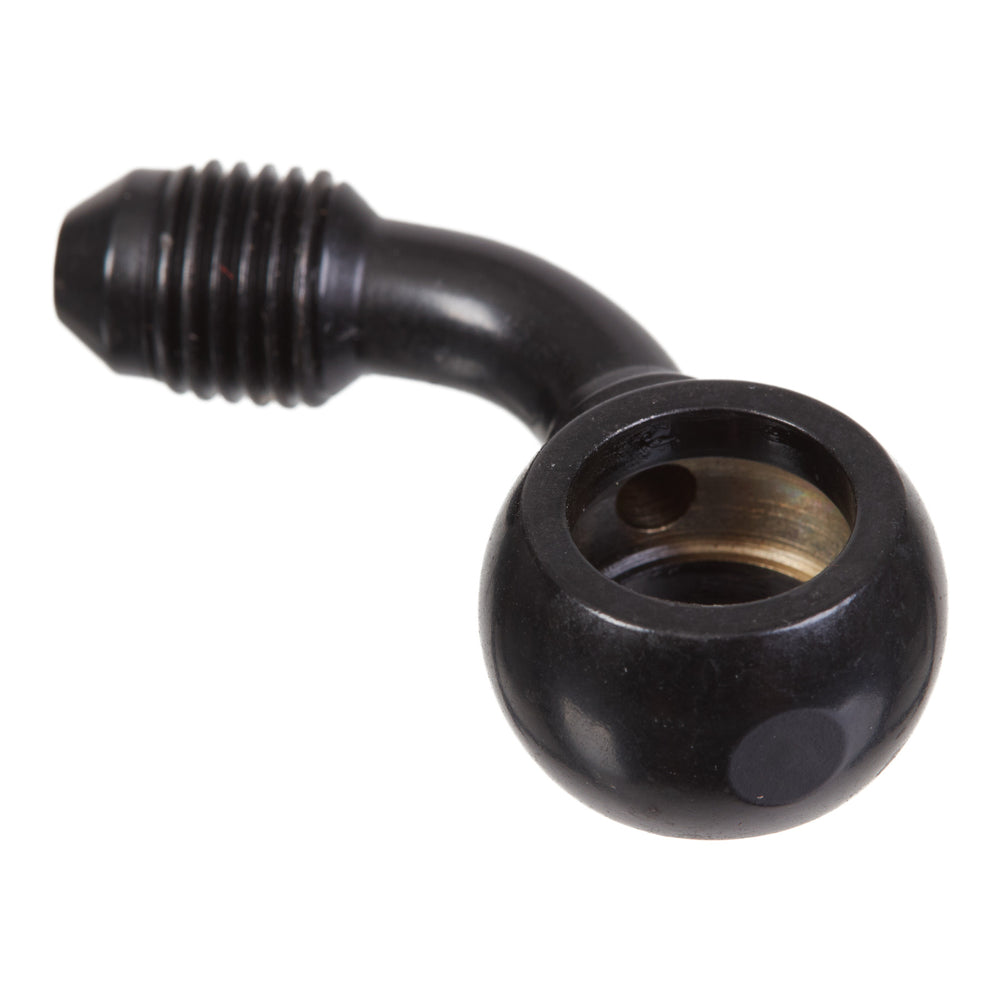 Whites Brake - 10mm Banjo - 45°@90 Steel Black