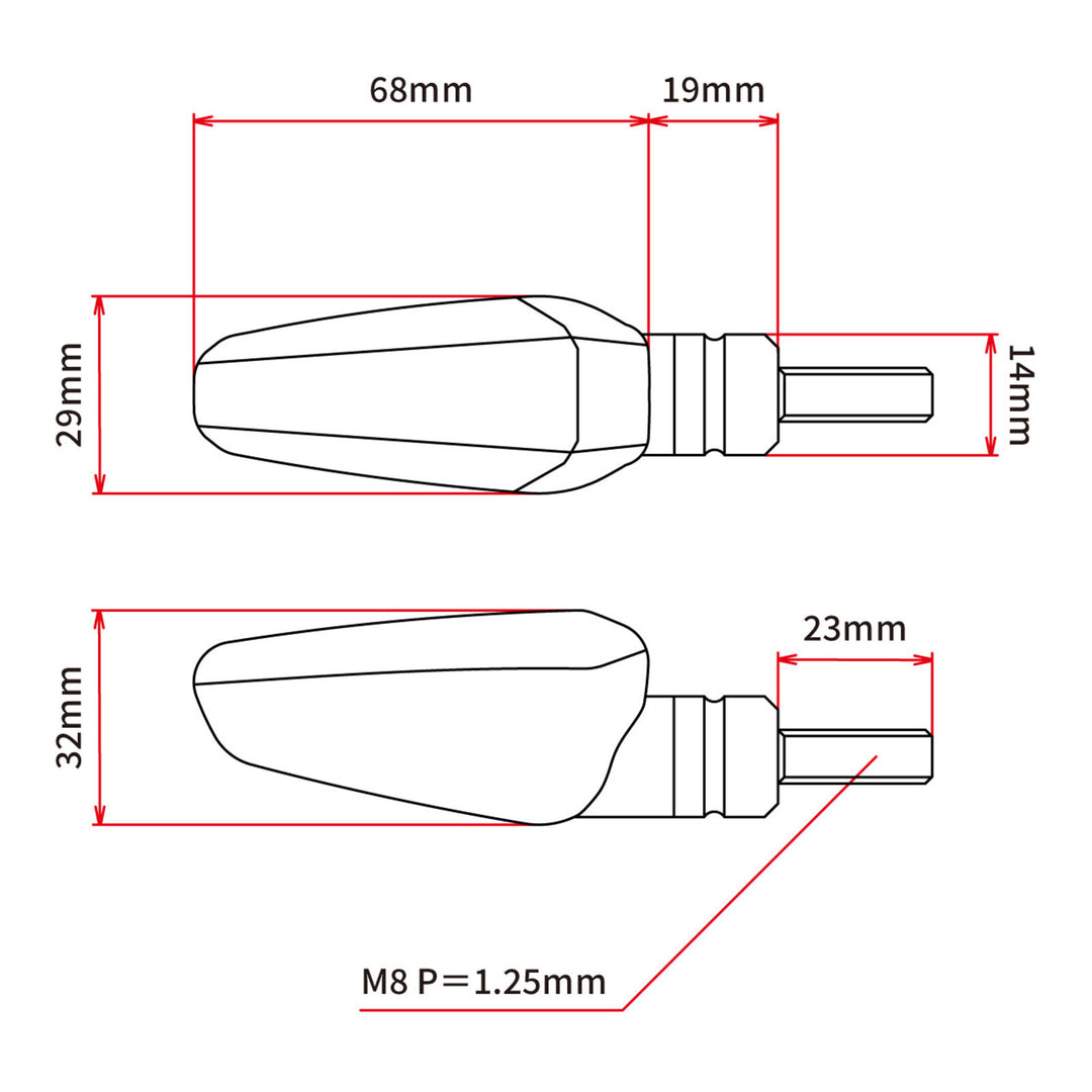 DRC 602 LED Flasher 12V (2 Pack) - Orange