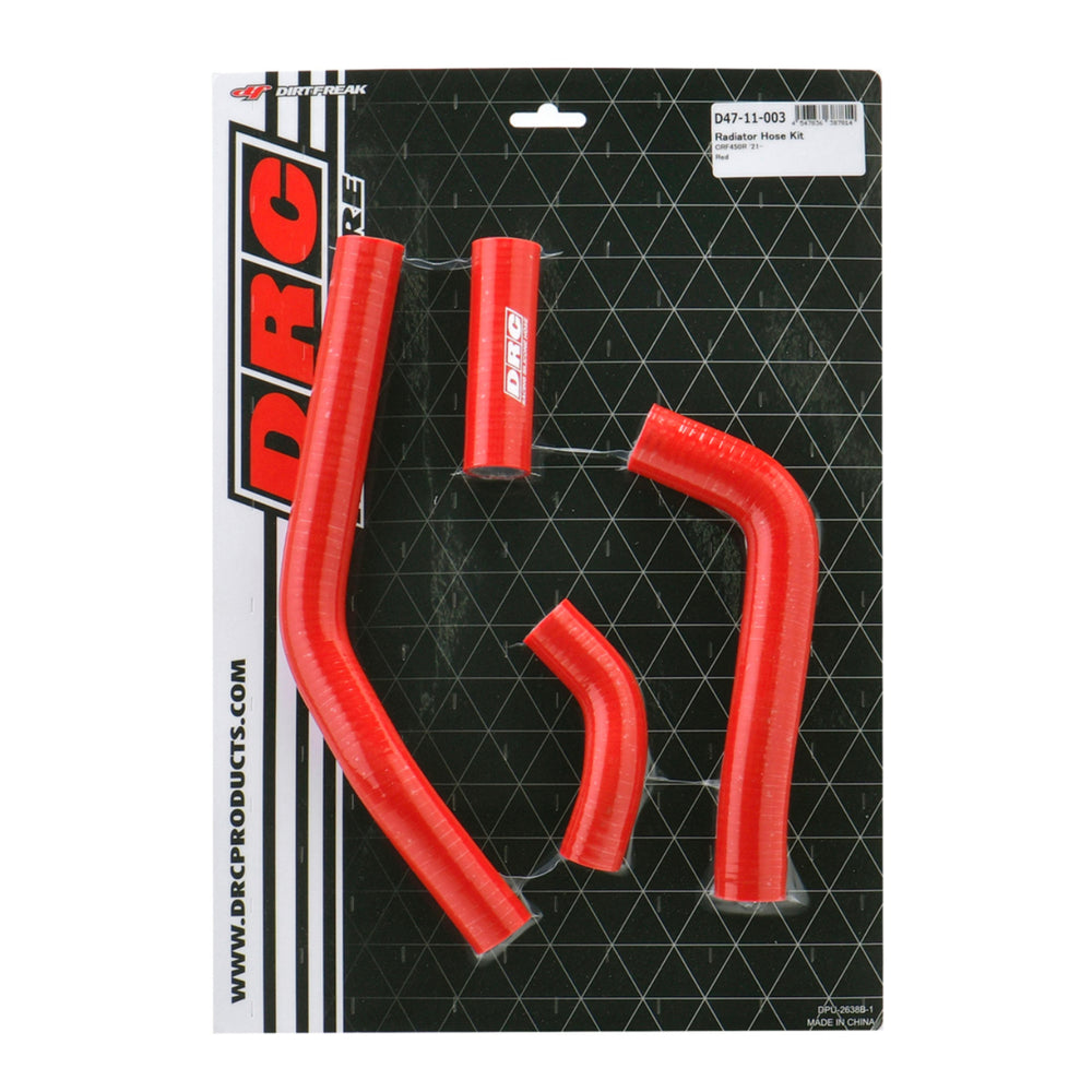 DRC Radiator Hose Kit - Honda CRF450R ('21-) - Red