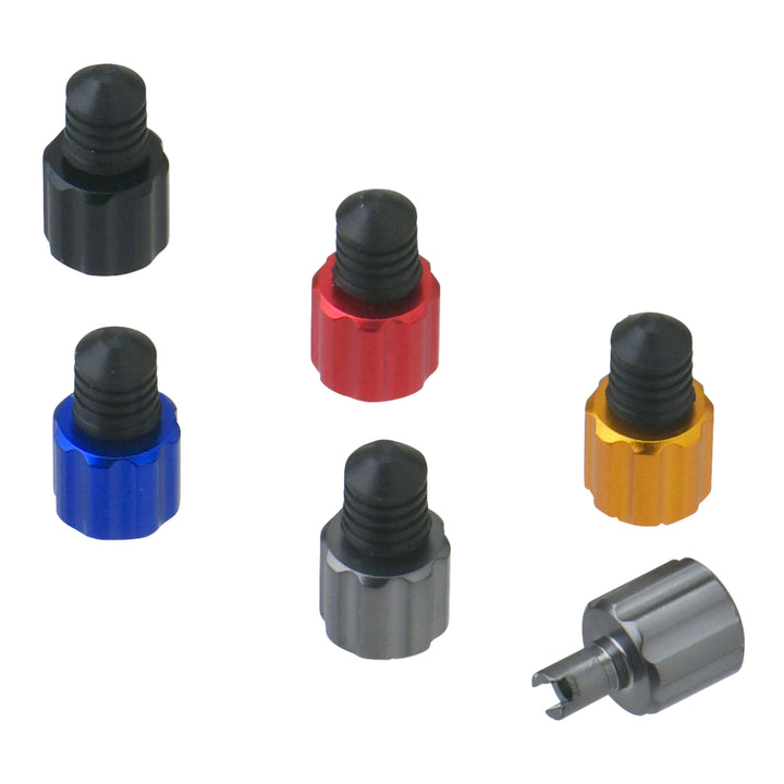 DRC Air Valve Caps with Valve Wrench (2 Pack) - Gold