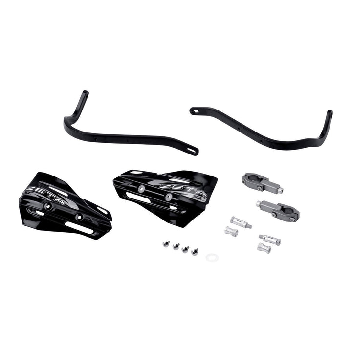 Zeta Armour XC Handguard Kit for 22.2mm Handlebars - Black / Black
