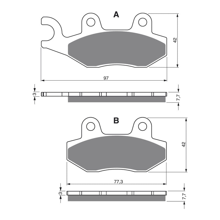 GOLDfren Brake Pads Sintered Sports GF002 - S3 (PH46)