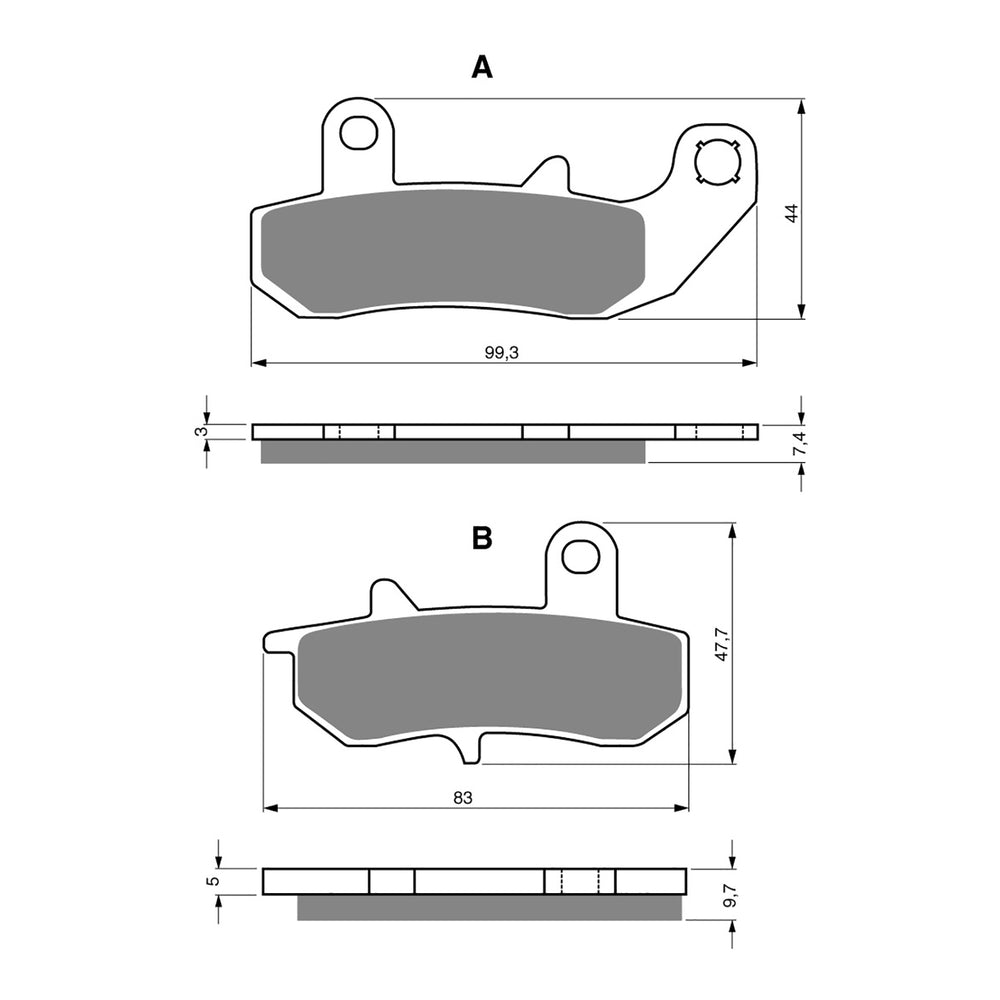GOLDfren Brake Pads Sintered Sports GF065 - S3 (PH97)