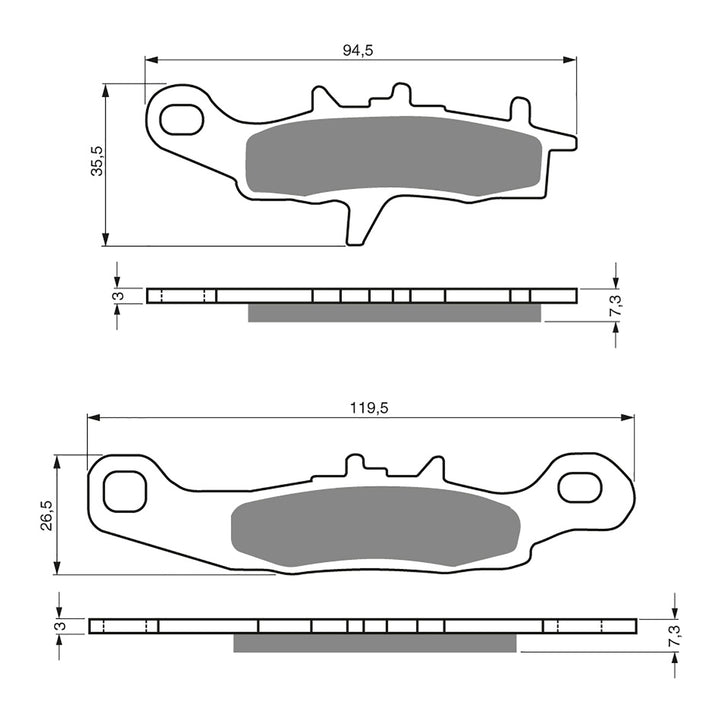 GOLDfren Brake Pads Off-Road Racing GF108 - K5 ( PR244 )
