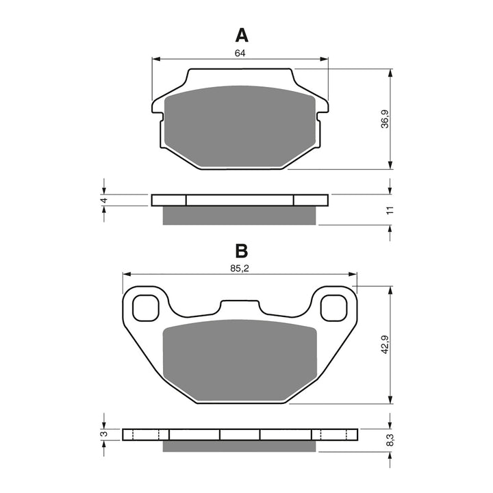 GOLDfren Brake Pads Off-Road Racing GF183 - K5 ( PR285 )