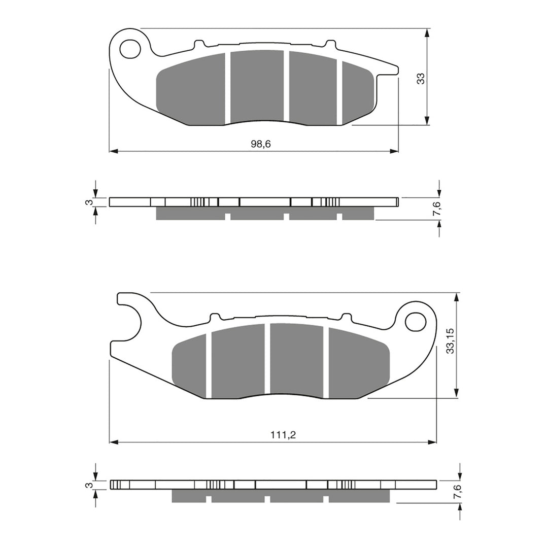 GOLDfren Brake Pads GF278 - K5