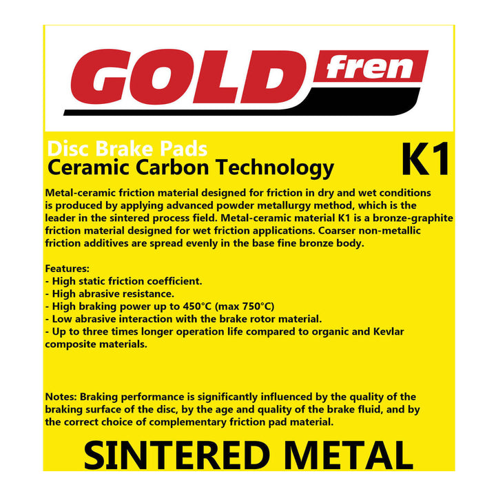 GOLDfren Brake Pads GF309 - K1