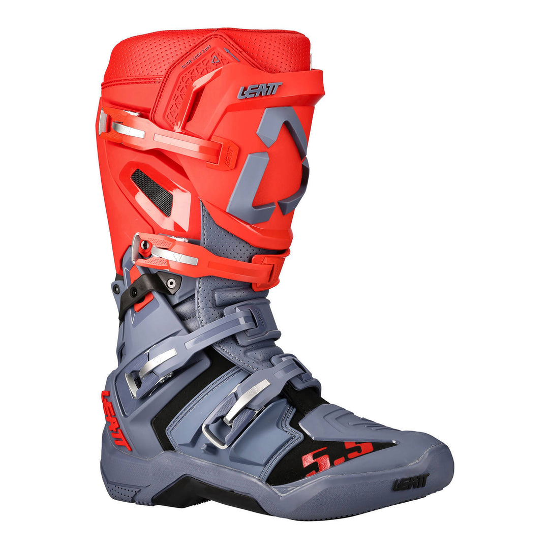 Leatt 2022 5.5 Flexlock Boot - Graphene/Red