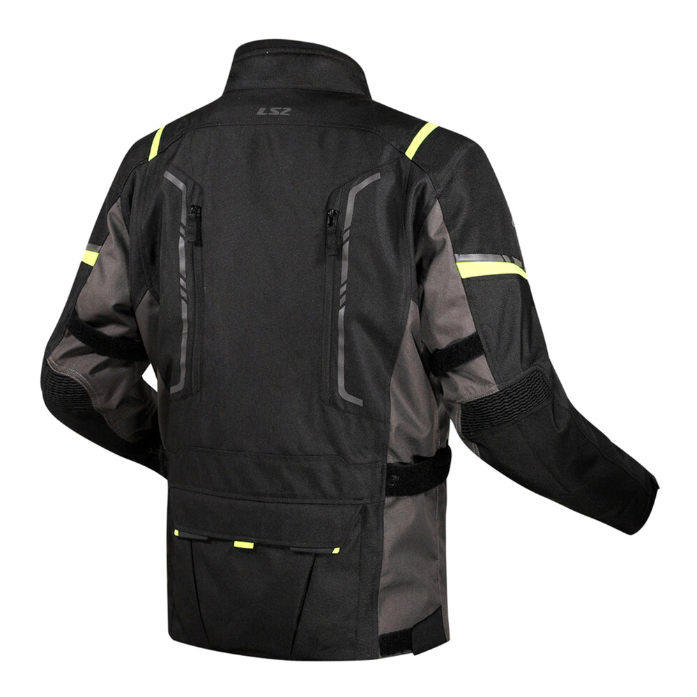 LS2 Narvik Men's Jacket - Grey / Black / Hi-Vis Yellow