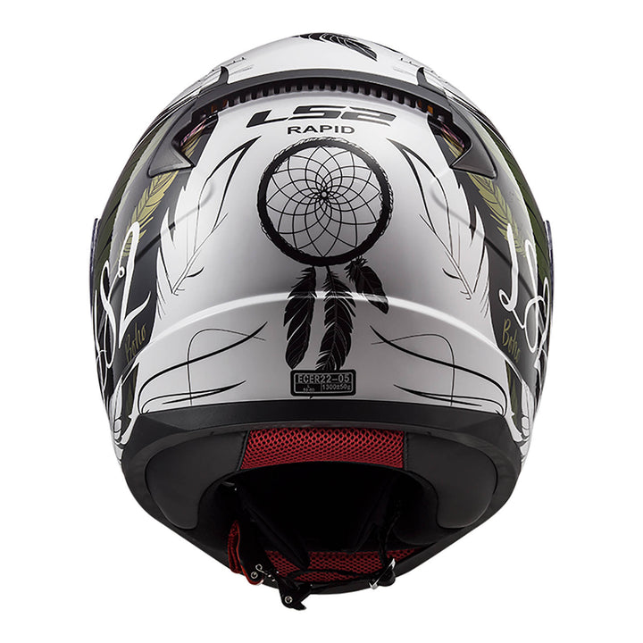 LS2 FF353 Rapid Boho Helmet - White / Black / Purple