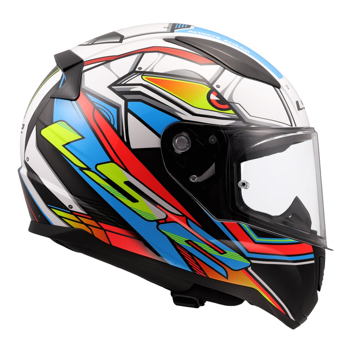 LS2 FF353 Rapid II XDron Helmet - White / Hi-Vis Orange / Blue