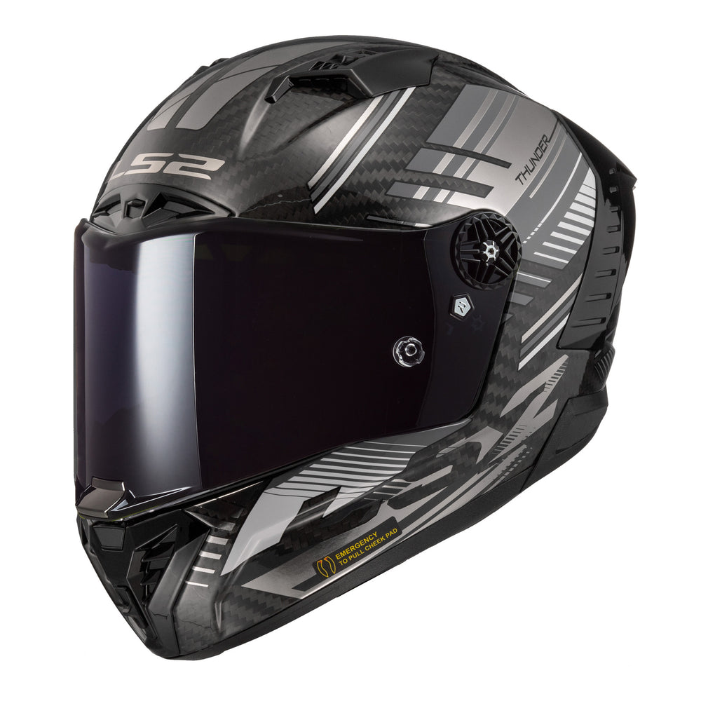 LS2 FF805 Thunder Carbon Helmet - Volt Black / Grey 06