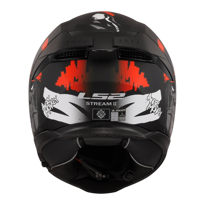 LS2 FF808 Stream II Angry Monkey Helmet - Matte Black / Red 06