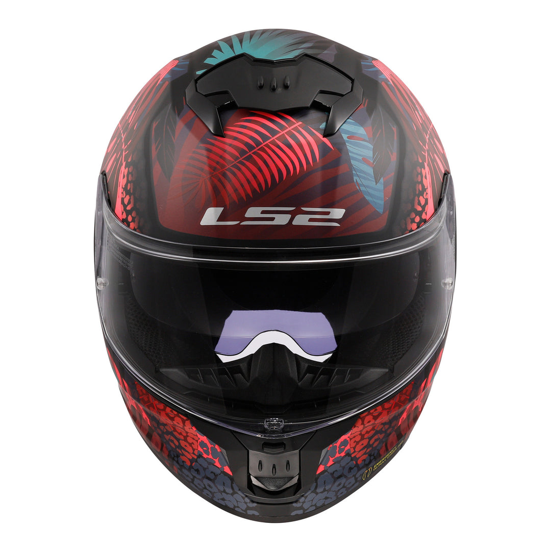 LS2 FF808 Stream II Jungle Helmet - Matte Black / Pink / Blue 06