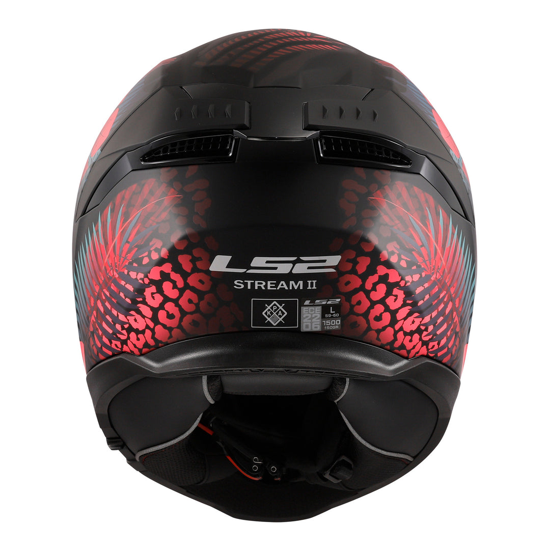 LS2 FF808 Stream II Jungle Helmet - Matte Black / Pink / Blue 06