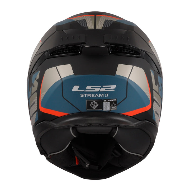 LS2 FF808 Stream II Road Helmet - Matte Black / Blue 06