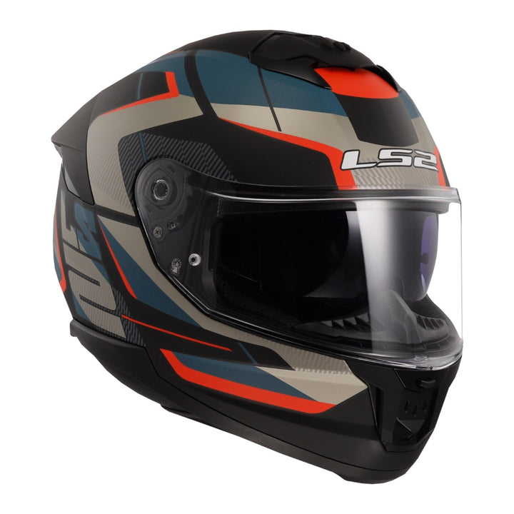 LS2 FF808 Stream II Road Helmet - Matte Black / Blue 06