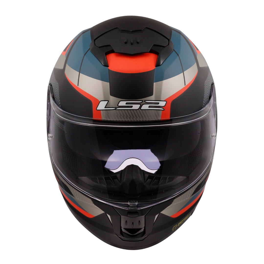 LS2 FF808 Stream II Road Helmet - Matte Black / Blue 06