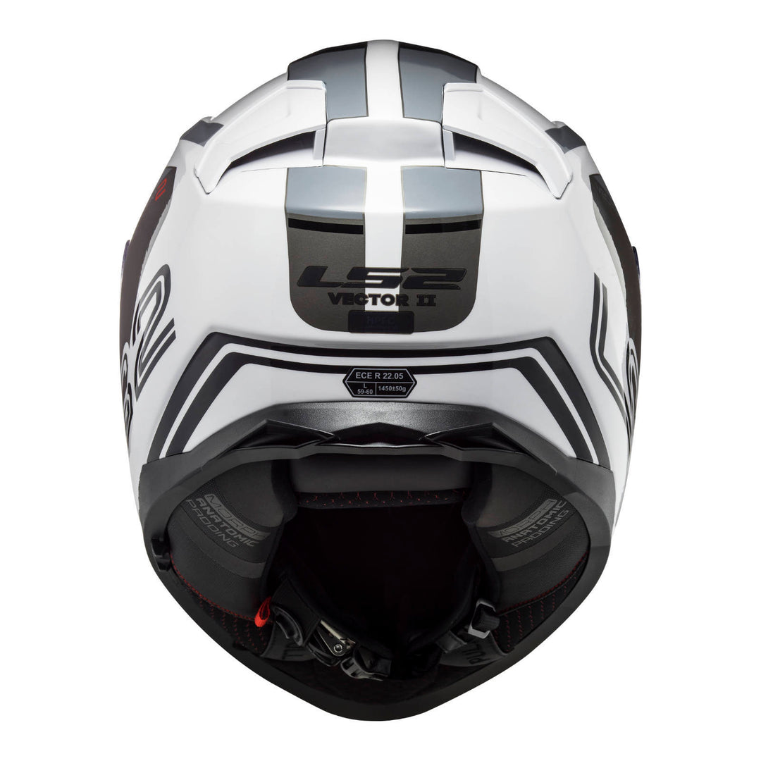 LS2 FF811 Vector II Metric Helmet - White / Titanium / Silver