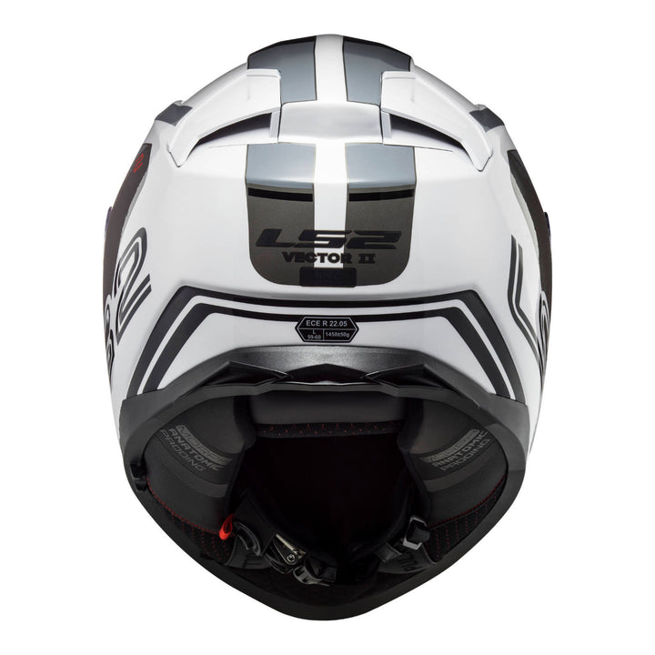 LS2 FF811 Vector II Metric Helmet - White / Titanium / Silver