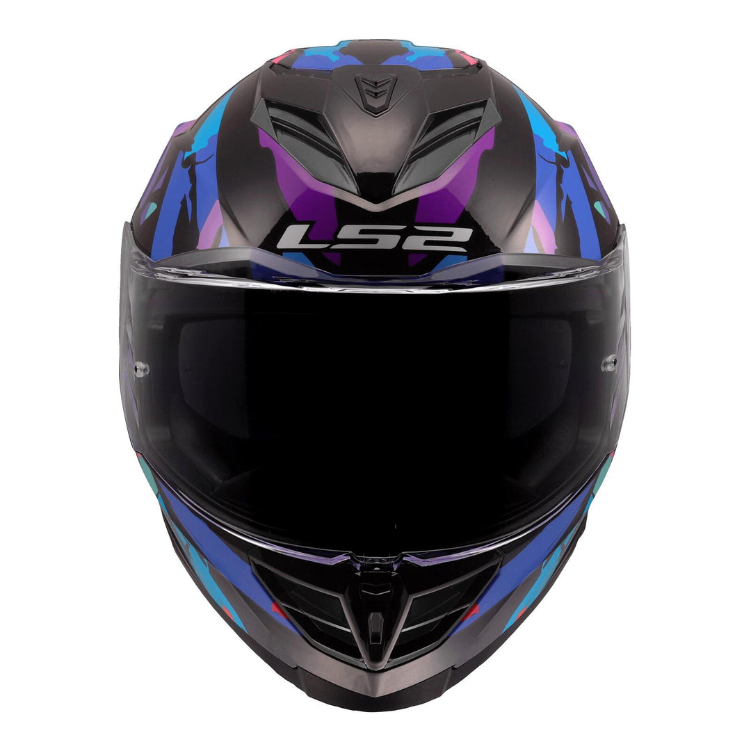 LS2 FF818 Storm III Kaos Helmet - Black / Purple / Blue
