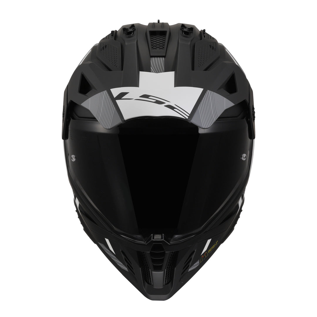 LS2 MX702 Pioneer II Hill Helmet - Matte Black / White 06