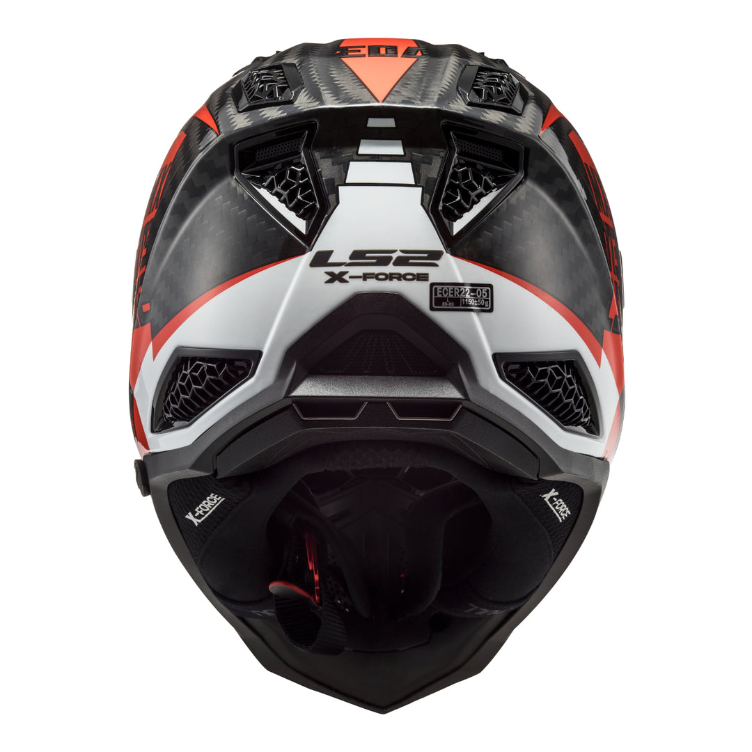 LS2 MX703 X-Force Carbon Helmet - Victory Red / White
