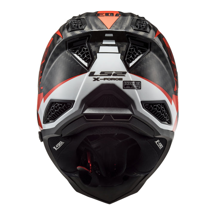 LS2 MX703 X-Force Carbon Helmet - Victory Red / White