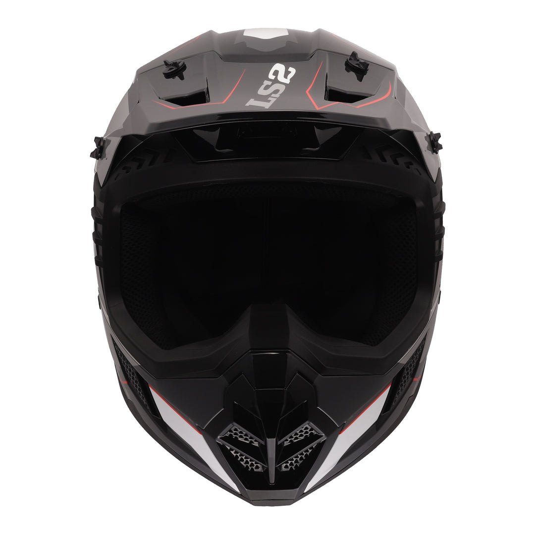 LS2 MX706 COZ Arched Helmet - Black / Silver / Titanium