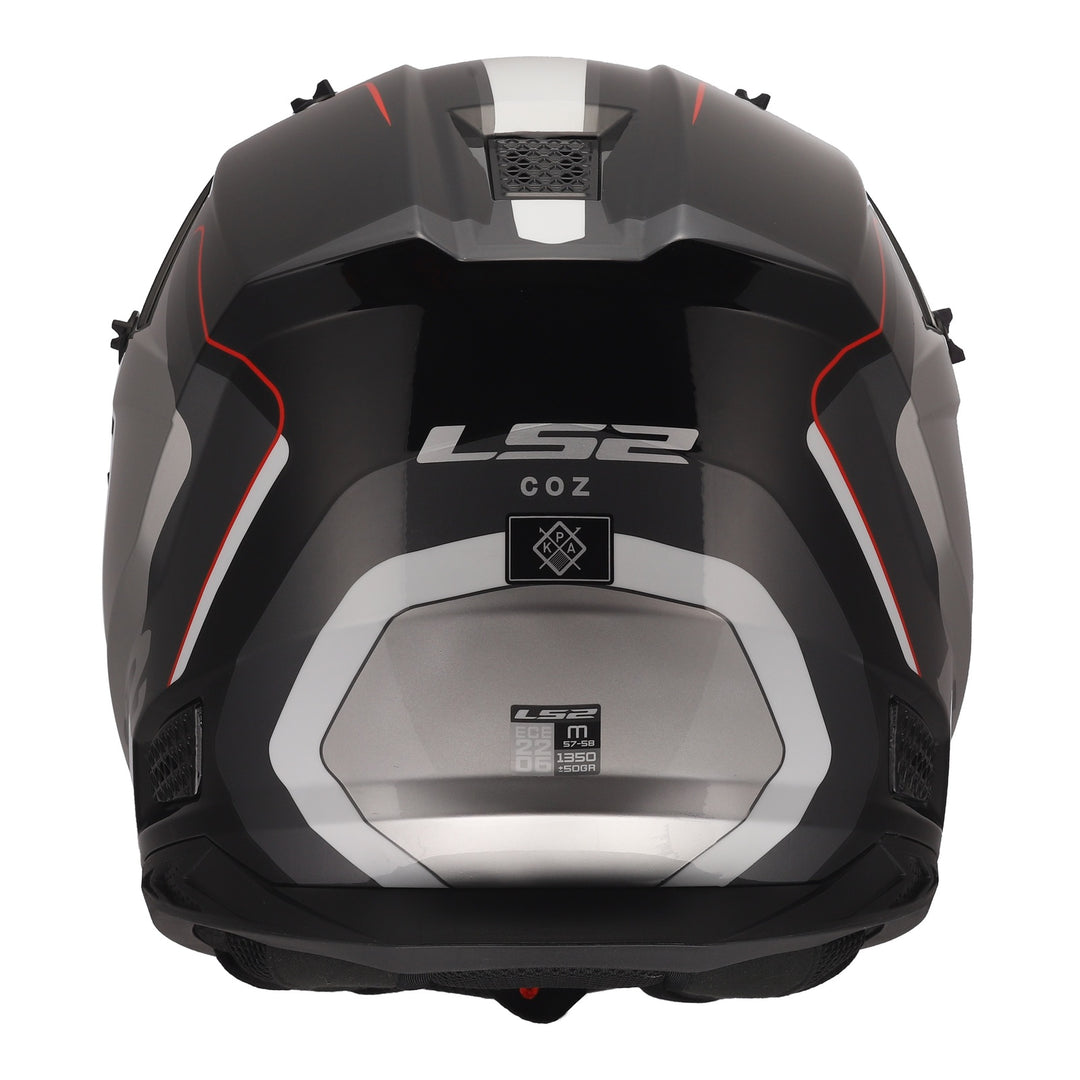 LS2 MX706 COZ Arched Helmet - Black / Silver / Titanium