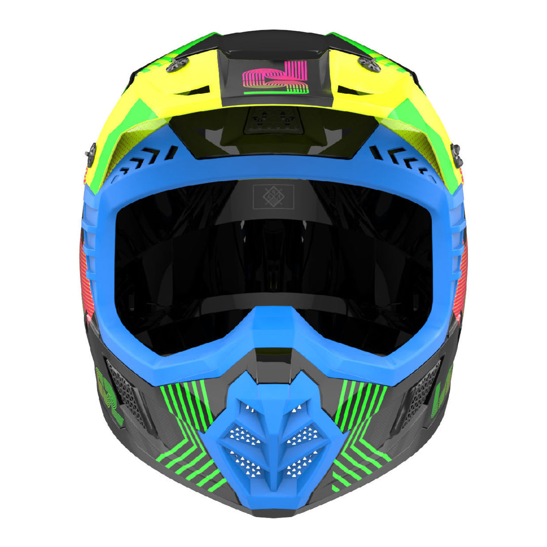 LS2 MX706J COZ Chromatic Helmet - Black / Hi-Vis Pink