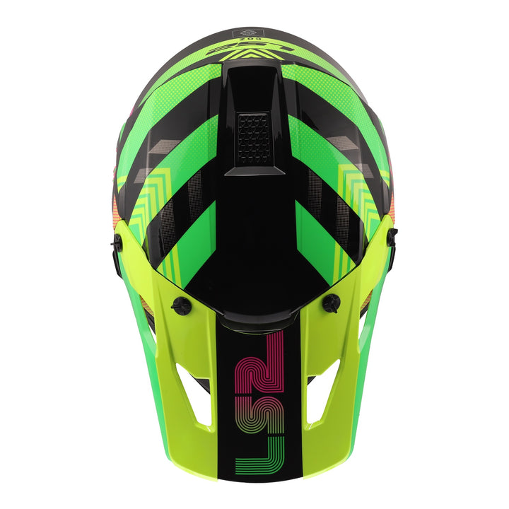 LS2 MX706J COZ Chromatic Helmet - Black / Hi-Vis Pink