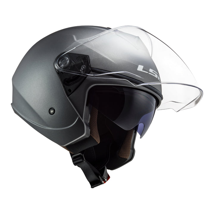 LS2 OF573 Twister II Single Mono Helmet - Matte Titanium