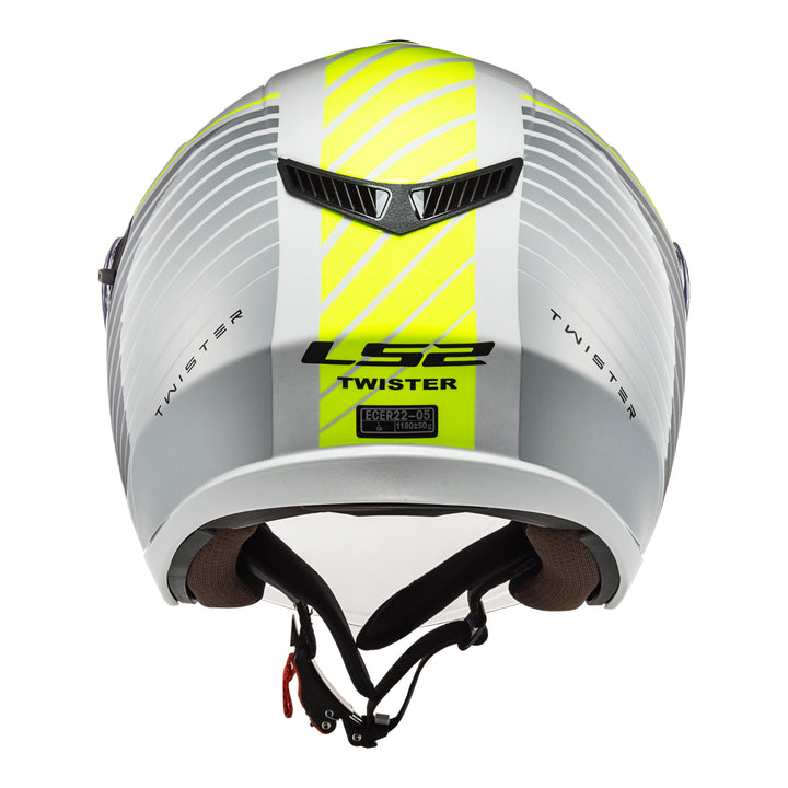 LS2 OF573 Twister II Luna Helmet - White / Silver