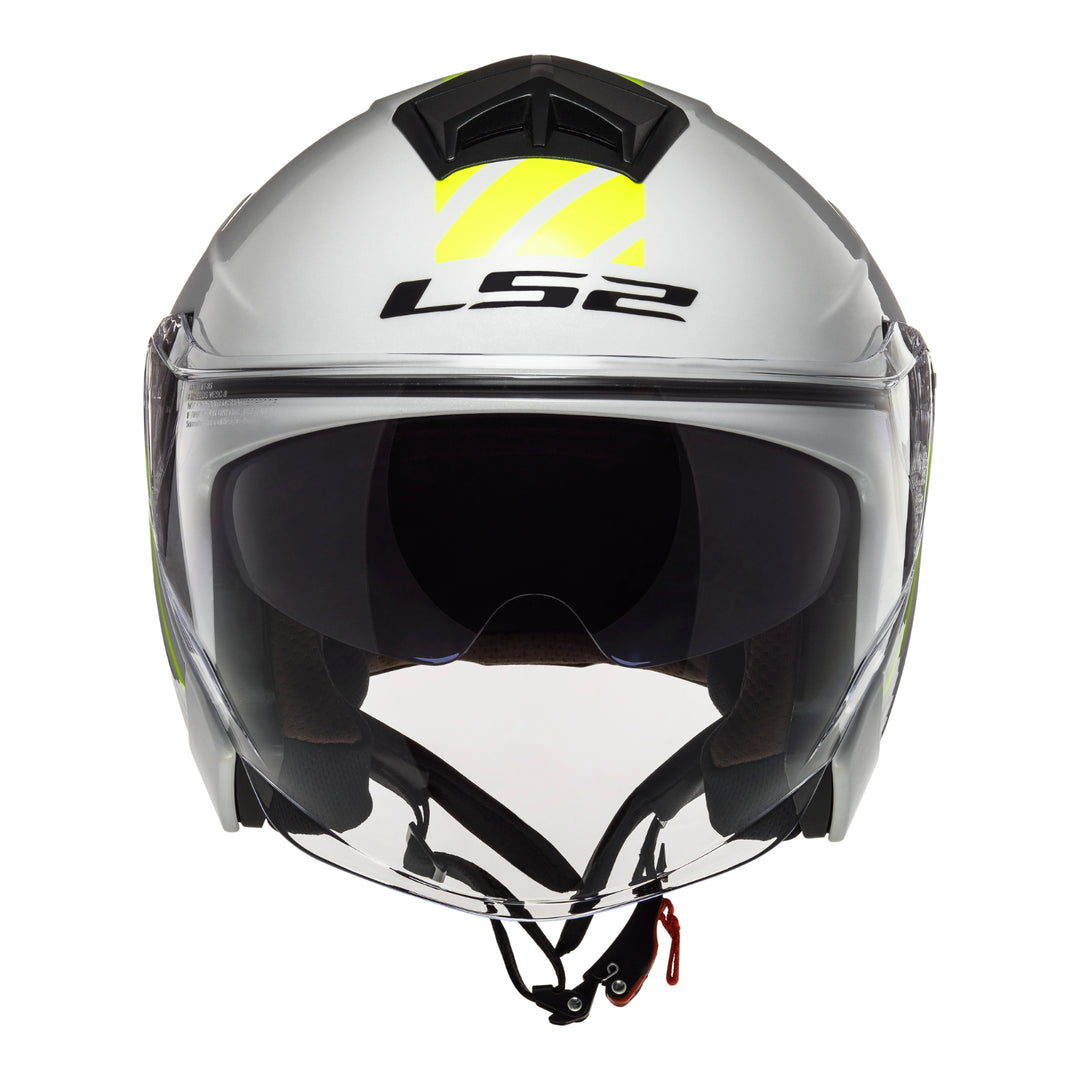 LS2 OF573 Twister II Luna Helmet - White / Silver