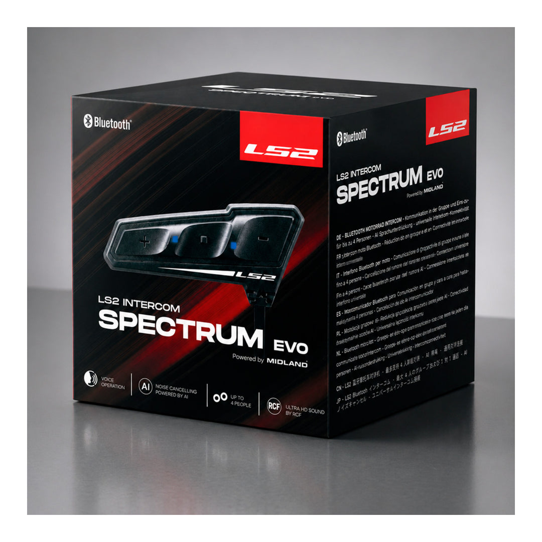 LS2 Spectrum Evo Bluetooth Intercom by Midland - Single