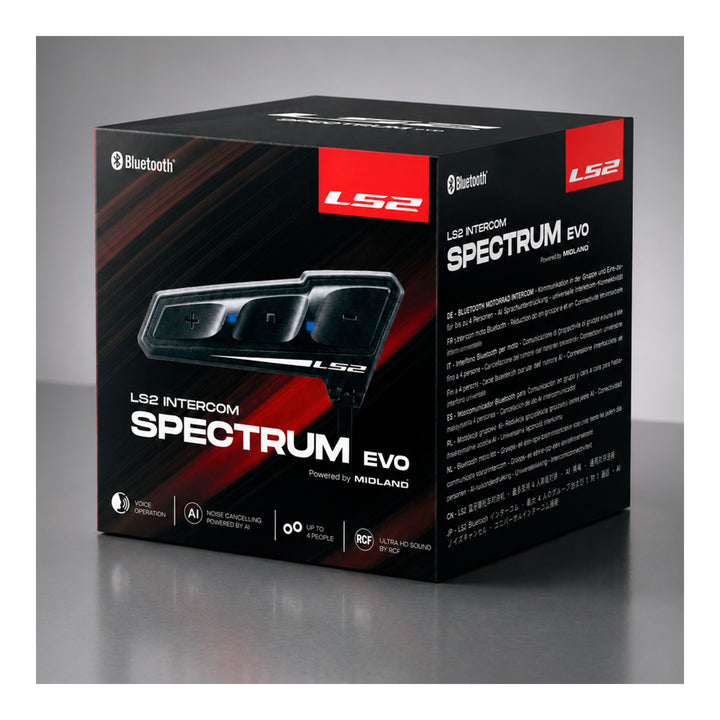 LS2 Spectrum Evo Bluetooth Intercom by Midland - Single