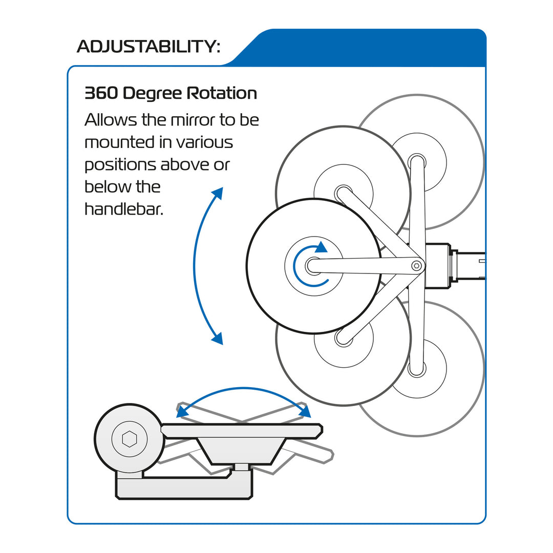 Oxford Circle 360 Bar End Mirror (Each)
