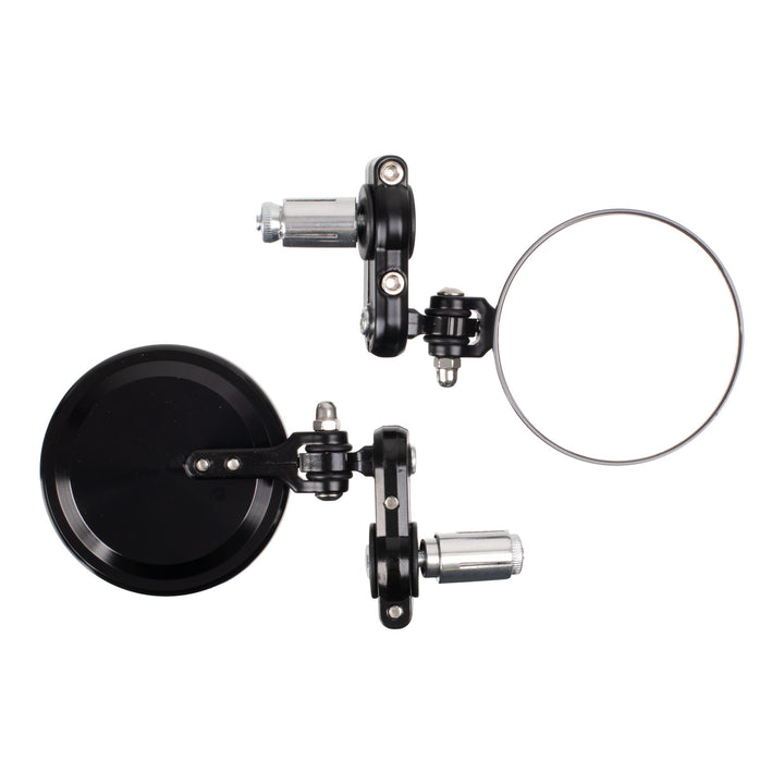 Whites Handlebar Bar End Mirrors Pair - Hinged - Black