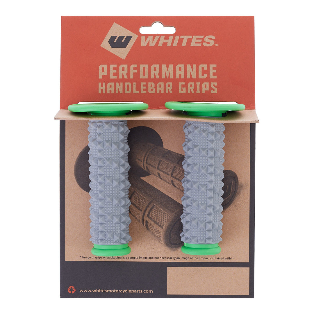 Whites MX Large Diamond Grip - Grey / Green