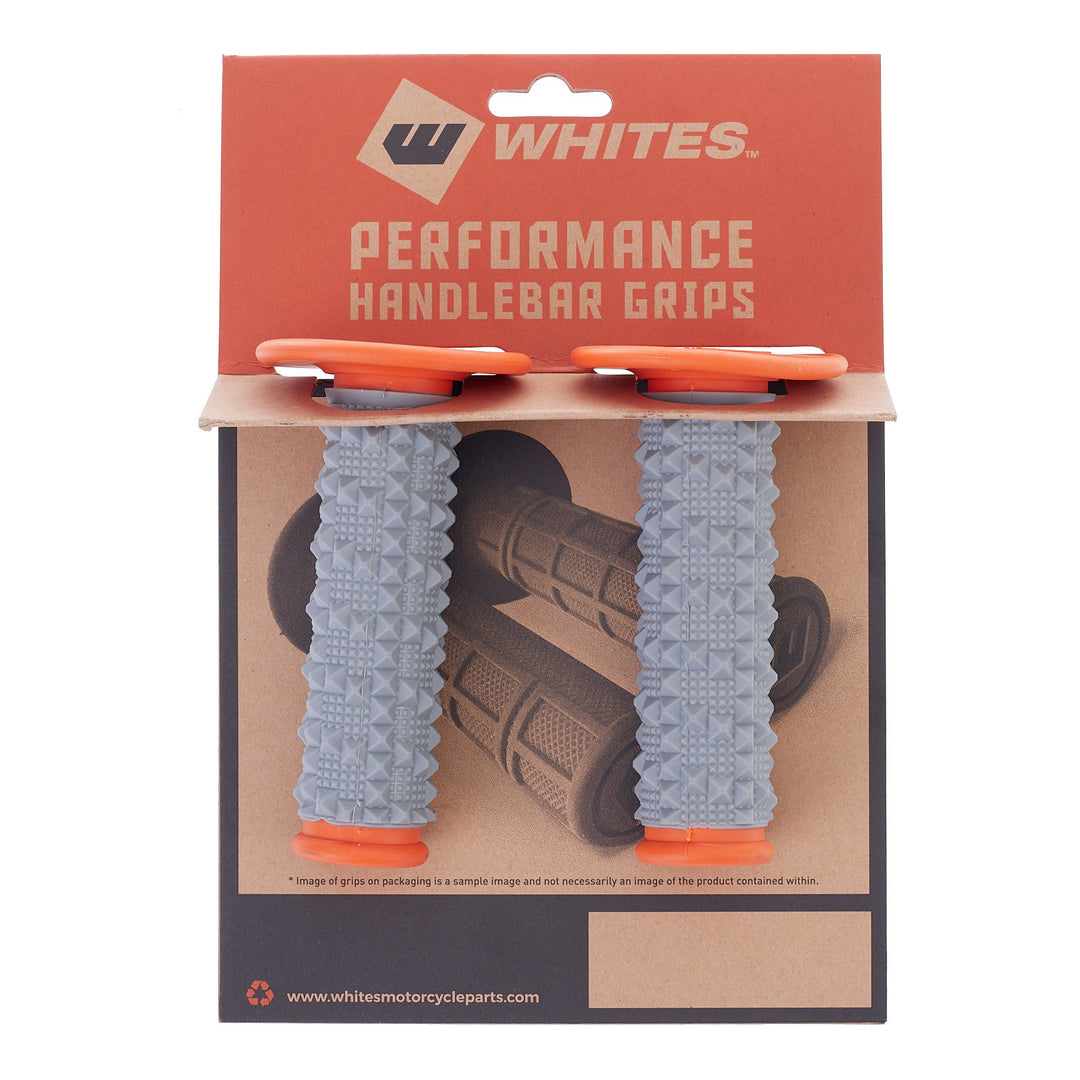 Whites MX Large Diamond Grip - Grey / Orange