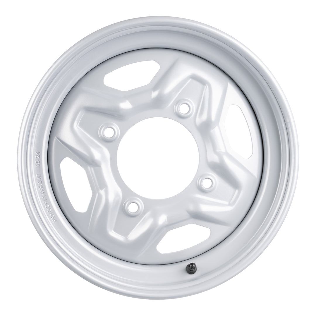 Whites ATV/UTV Steel Rim 14x6 Polaris Front 4/156 +40.2 - Silver