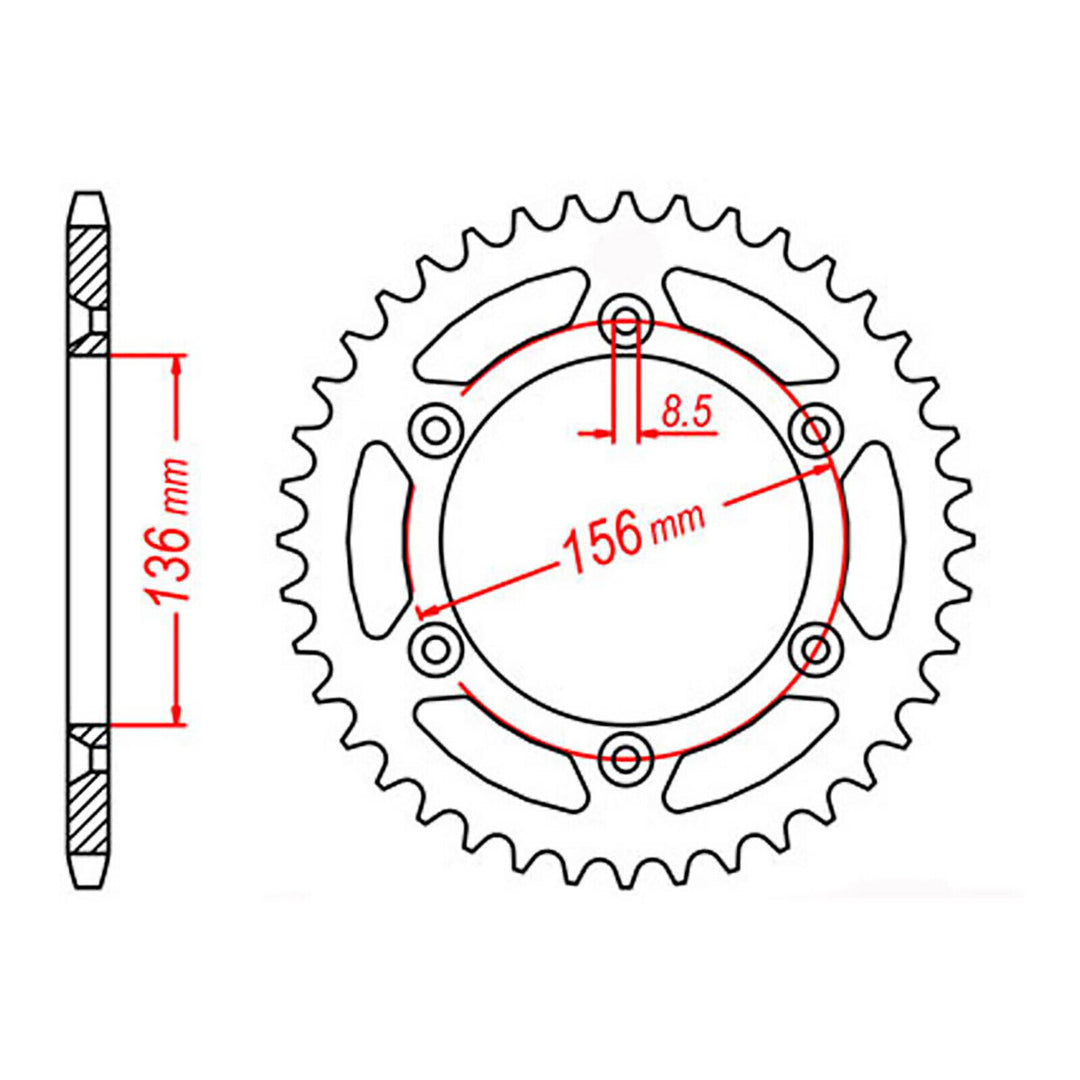 XAM Sprocket Kit Suzuki DR650 '96-'16 X-Ring 520 Conv.14/41