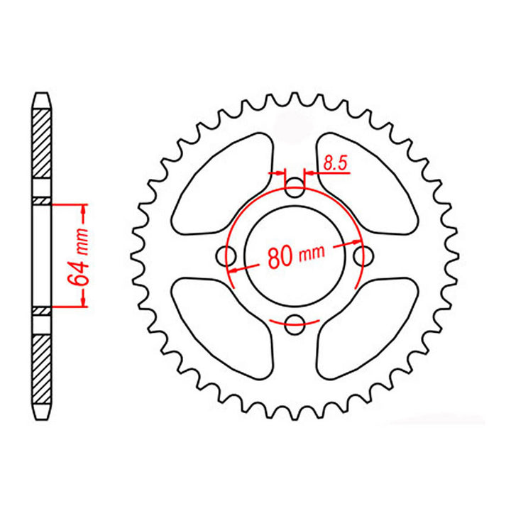XAM Sprocket Kit Yamaha PW80 15/32