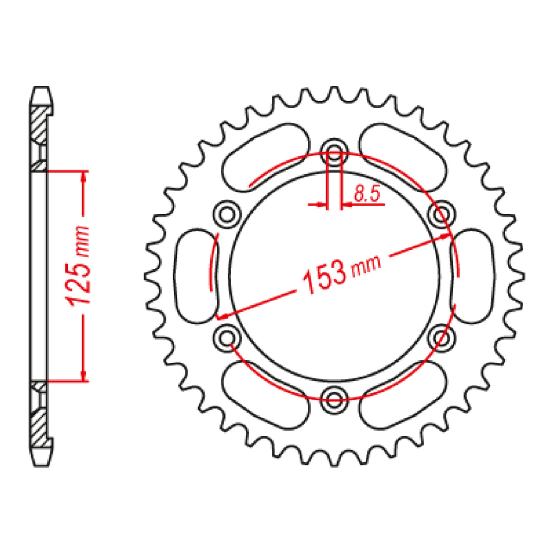 XAM Sprocket Kit Honda XR90L '17- 15/52 (OE#428) O-Ring