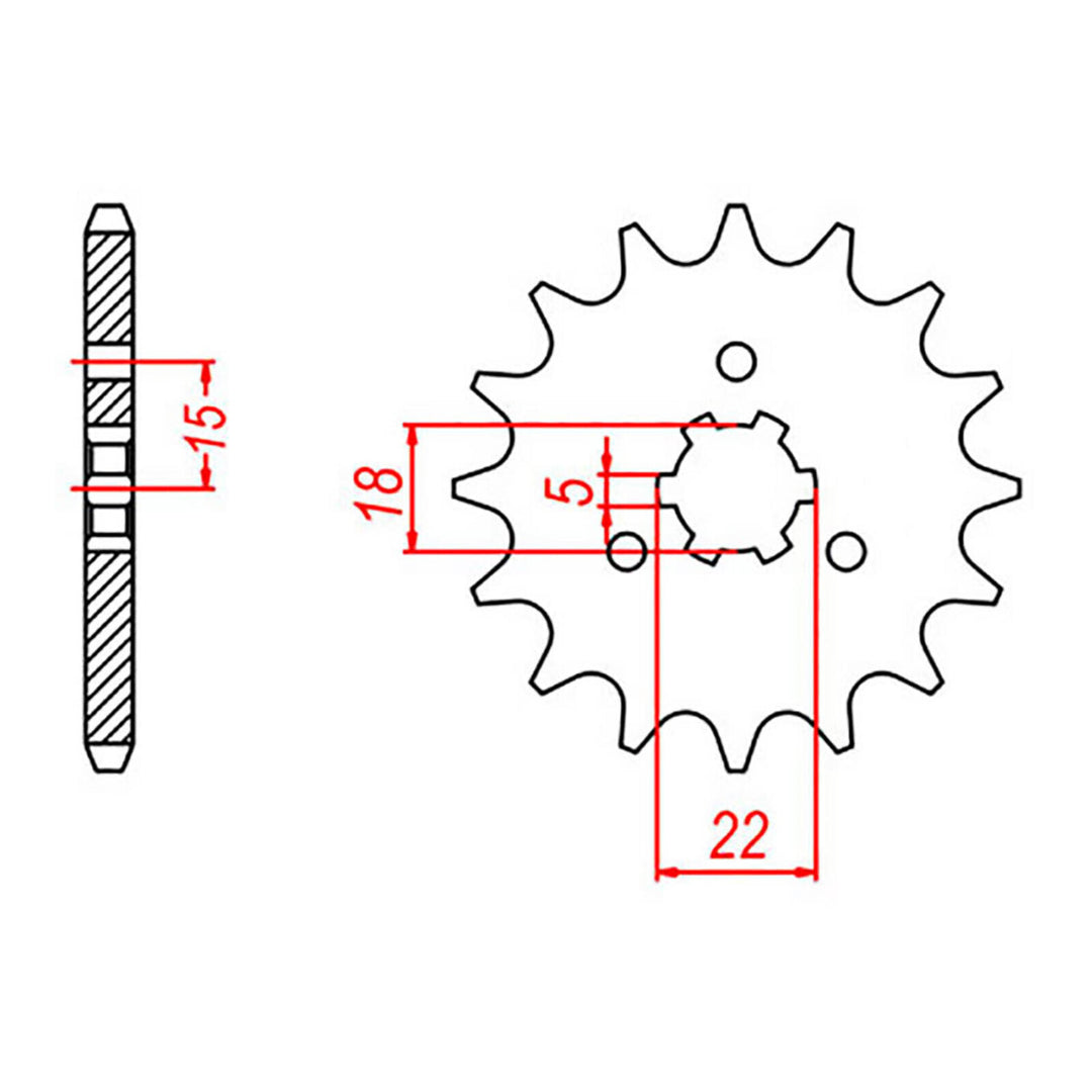 XAM Sprocket Kit Kawasaki KX125 '03- X-Ring 13/51