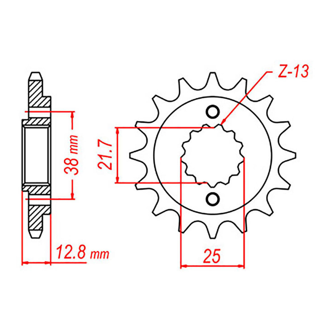 XAM Sprocket Kit Kawasaki KLR650 '06-'21 X-Ring Gold 15/43